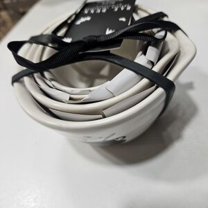 Rae Dunn Cream Nesting Bowls with Black Ribbon